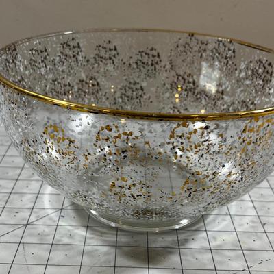 Cool Serving Bowl with Gold Rim 