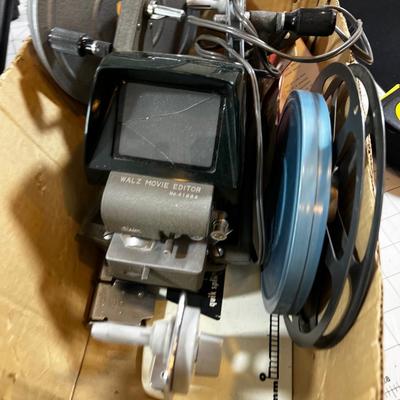 Movie Camera, Reels, Case, Lights - All for one Money! 