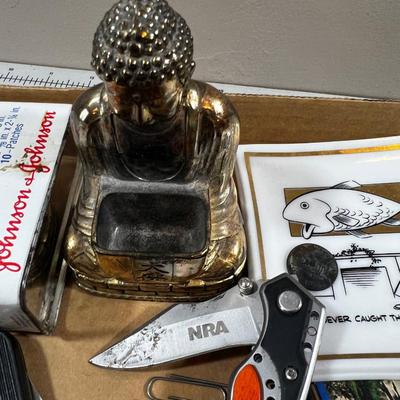 Tray of Junk Drawer Clean Out: Knives, watches, bullets and such