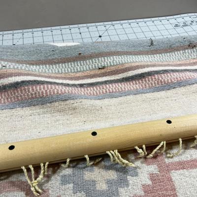 Native American Blanket Rug Mounted on Wood to hang on wall