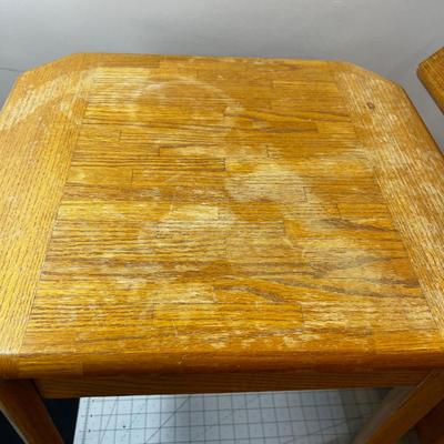 2 Oak End Table 