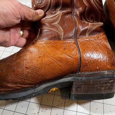 Tony Lama Ostrich  Skin  Brown Boots