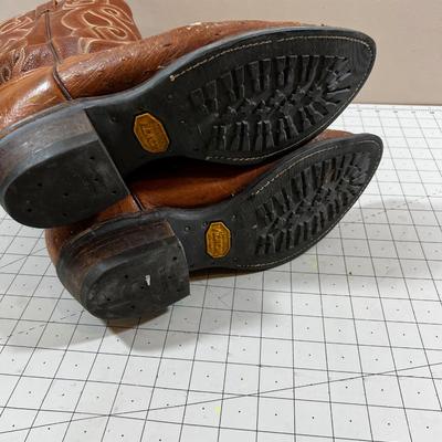 Tony Lama Ostrich  Skin  Brown Boots