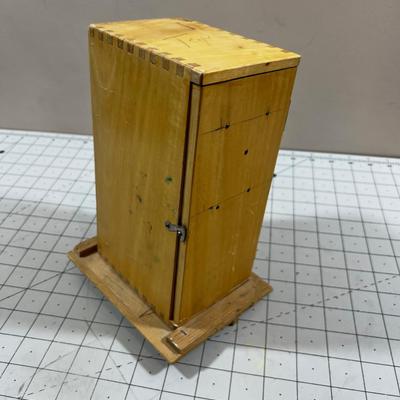 Small Microscope with Wood Case