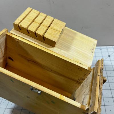 Small Microscope with Wood Case