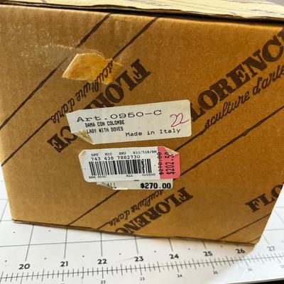 Giuseppe Armani Florence Figurine, "Lady with Doves" New in the Box 