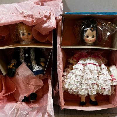 Madam Alexander Dolls (2)Carmen & Renoir  NEW in the box. 