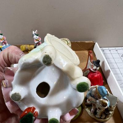 Tray of Figurines: Birds, Babies and Bells 