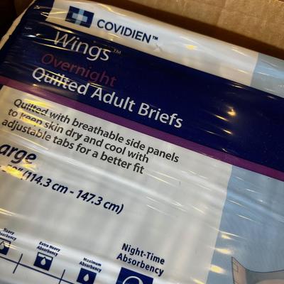 Case of Large Adult Quilted Briefs (72) New in the Box 