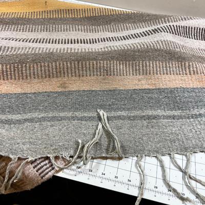 Native American Blanket Rug Taupe, Gray Pink, Orange