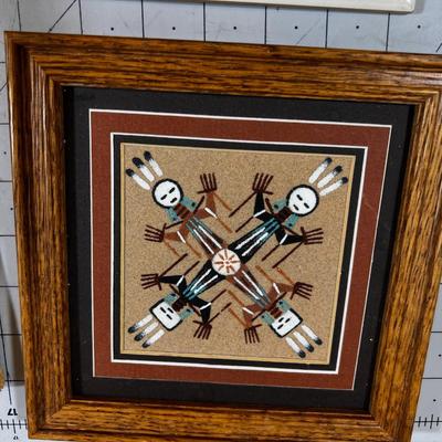 Native American Themed: Trivets, Tiles, Pictures in Sand Paintings 