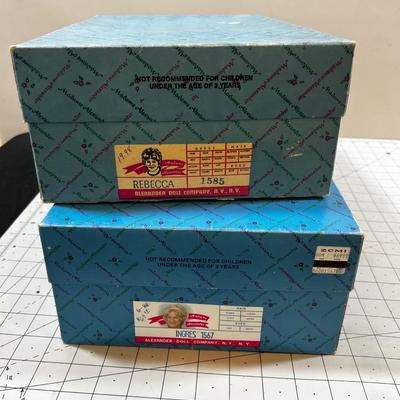 Madam Alexander Dolls (2) 13" Tall Ingrid and Rebecca  NEW in the box. 