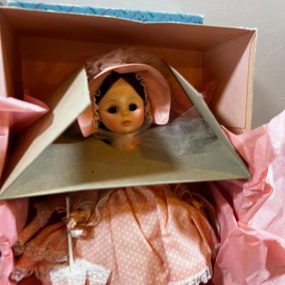 Madam Alexander Dolls (2) 13" Tall Ingrid and Rebecca  NEW in the box. 