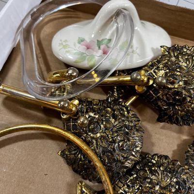 Ceramic and Brass Towel Rack Hardware