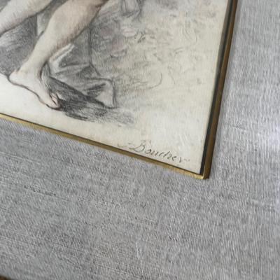 Nude Art Print in Gold Frame