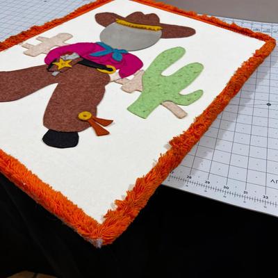 Cowboy Curtis Felt Hand Crafted Mirror