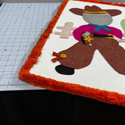 Cowboy Curtis Felt Hand Crafted Mirror