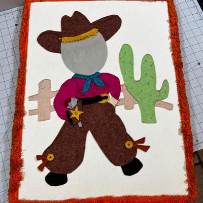 Cowboy Curtis Felt Hand Crafted Mirror