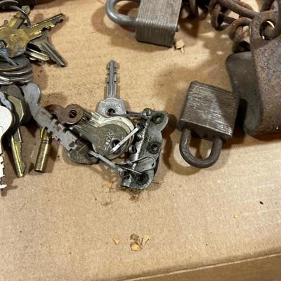 Box of Keys in Pipe Tobacco Can 