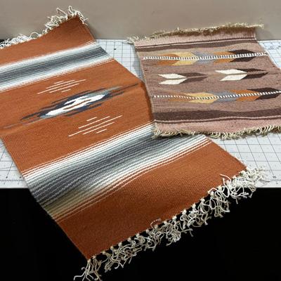 2 Navajo rugs Small Weavings 
