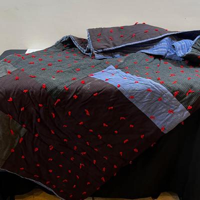 Denim & old Suits, Black & Red Quilt 