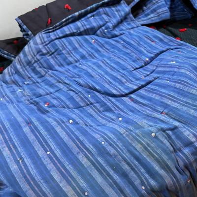 Denim & old Suits, Black & Red Quilt 