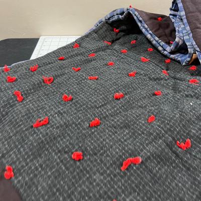 Denim & old Suits, Black & Red Quilt 