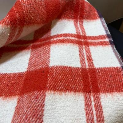 Red White and Blue Woven Throw Vintage 