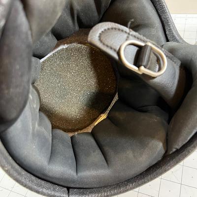 2 Black & White Vintage Motorcycle Helmets 