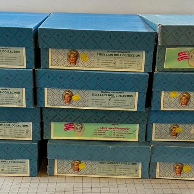 Madam  Alexander COLLECTION of First Lady Dolls (12) NEW in the Box 