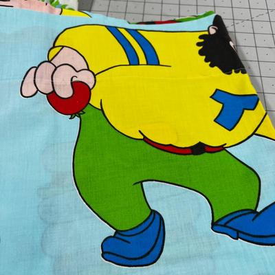 Children's Bed Linens: Smokey the Bear Set, Popeye Flat and Fonzie Wash Cloth