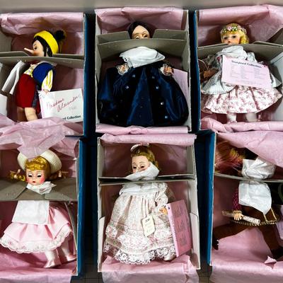Madame Alexander Character Dolls: Pinocchio, Christopher, Columbus, Wendy, Polly Anna