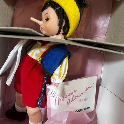 Madame Alexander Character Dolls: Pinocchio, Christopher, Columbus, Wendy, Polly Anna