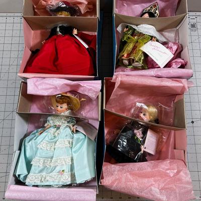 4- MADAME Alexander Dolls 8" Babette, Lily, Iris, Princess