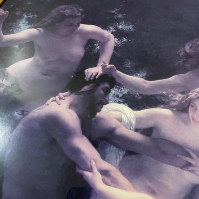 Framed Print of William Adophe  Bouguereau Nymphs Styr