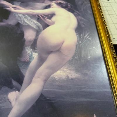 Framed Print of William Adophe  Bouguereau Nymphs Styr