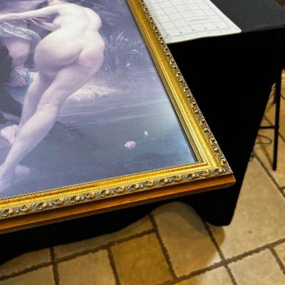 Framed Print of William Adophe  Bouguereau Nymphs Styr