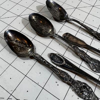 Sterling Silver Collector Spoons (5) 