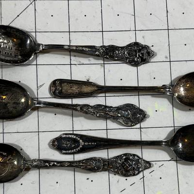 Sterling Silver Collector Spoons (5) 
