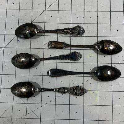 Sterling Silver Collector Spoons (5) 