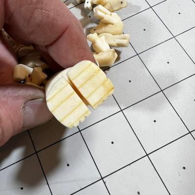 Impressive Necklace! Carved Bear and many animals on Wire plus Silver Ends. 