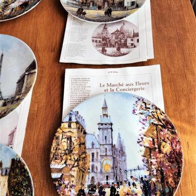 Lot #201  Lot of 10 limited edition LIMOGES Plates - Scenes of Paris