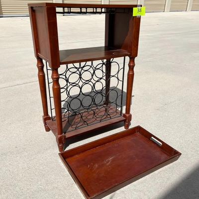 Wine Bar Cart with serving tray