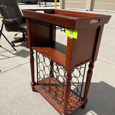 Wine Bar Cart with serving tray