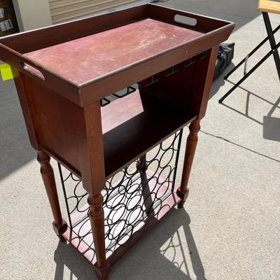 Wine Bar Cart with serving tray