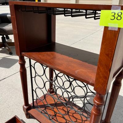 Wine Bar Cart with serving tray