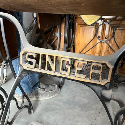 Singer Treadle Machine Cabinet 6 drawer