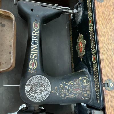 Singer Treadle Machine Cabinet 6 drawer