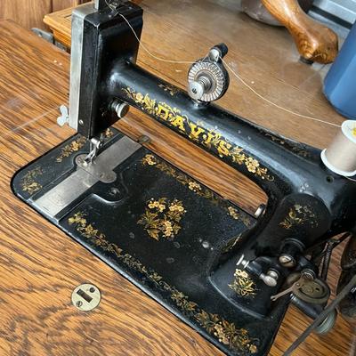 Davis Box Top Sewing Treadle two drawer