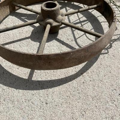 Metal Basket & Iron Wheels